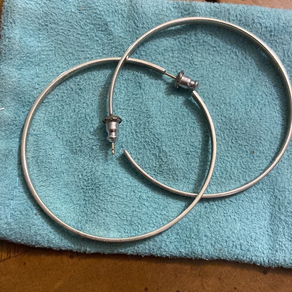 Silver Hoop Earrings - Stylishly Classic/Timeless! - Picture 3 of 8